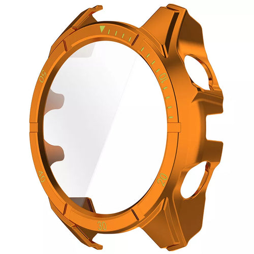 Coque rigide avec verre Garmin Fenix 8 - 47mm SOLAR (orange/vert)