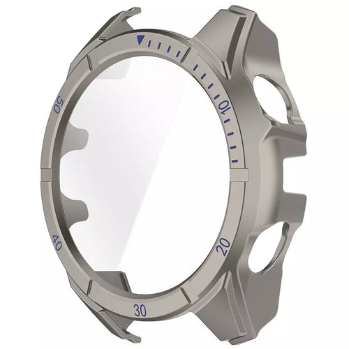 Coque rigide avec verre Garmin Fenix 8 - 51mm AMOLED (titane/bleu)
