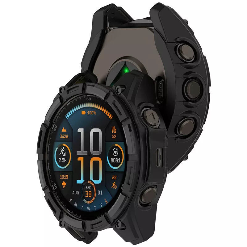 Coque TPU robuste Garmin Fenix 8 - 47mm SOLAR (noir)