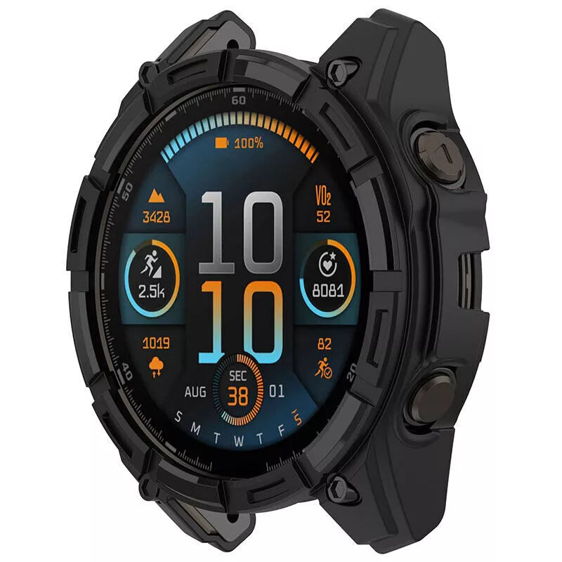 Coque TPU robuste Garmin Fenix 8 - 47mm SOLAR (noir)