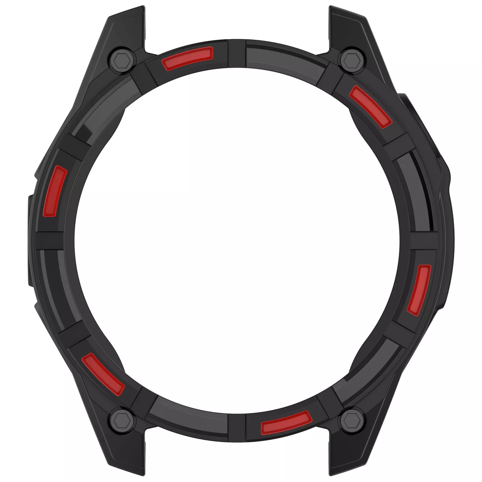 Coque TPU robuste Garmin Fenix 8 - 51mm SOLAR (noir/rouge)