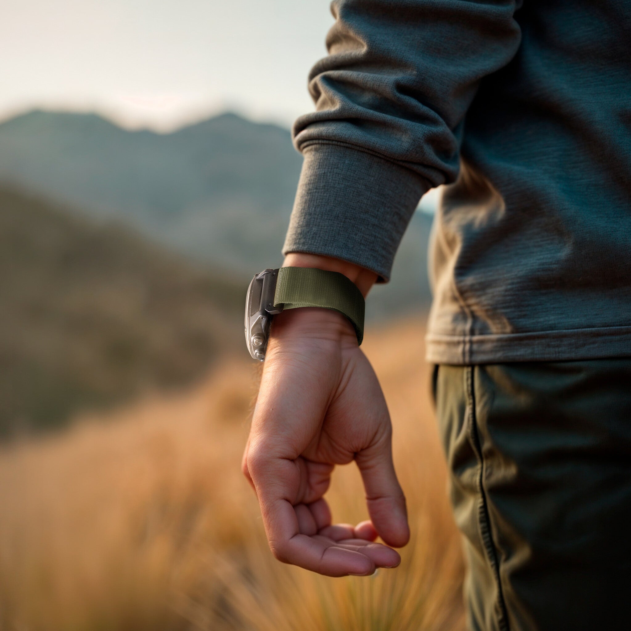 Bracelet Alpine Garmin Quatix 8 - 51mm (vert olive)