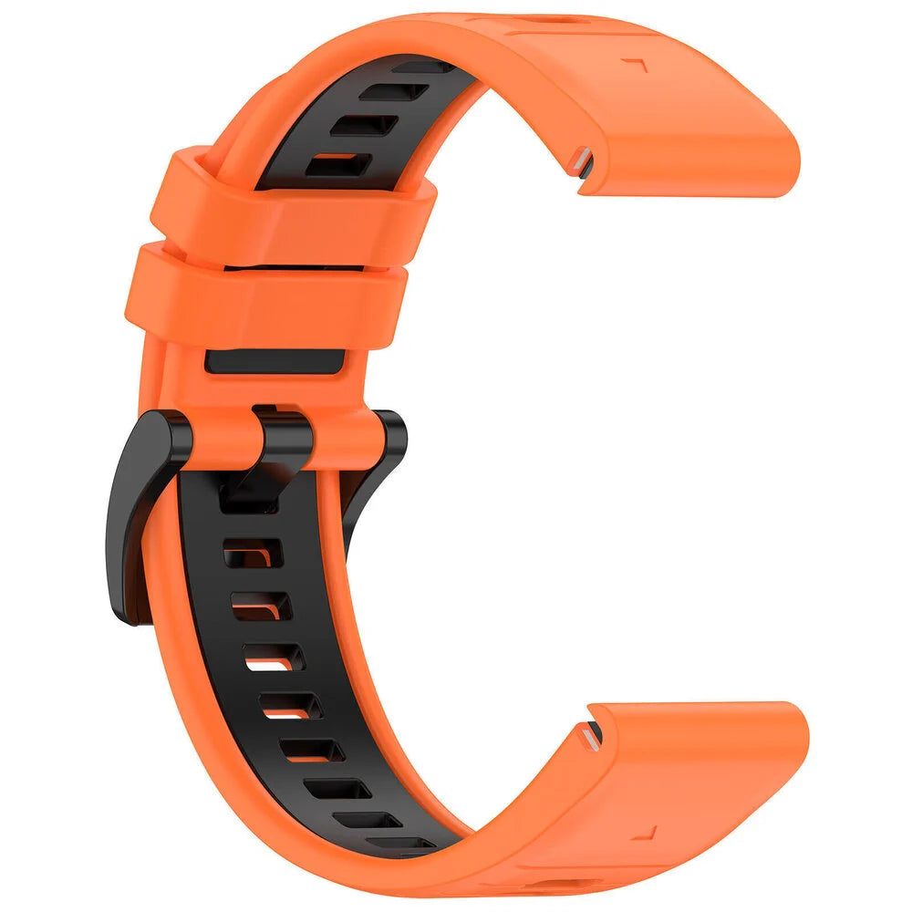 Bracelet sport avec boucle Garmin Descent MK1 (orange/noir)