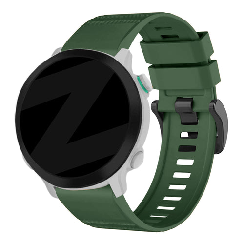 Bandz Bracelet silicone avec boucle Garmin Quatix 8 - 51mm (vert foncé)