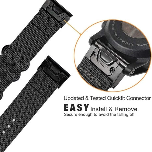Bracelet nylon à boucle Garmin Forerunner 970 (noir)
