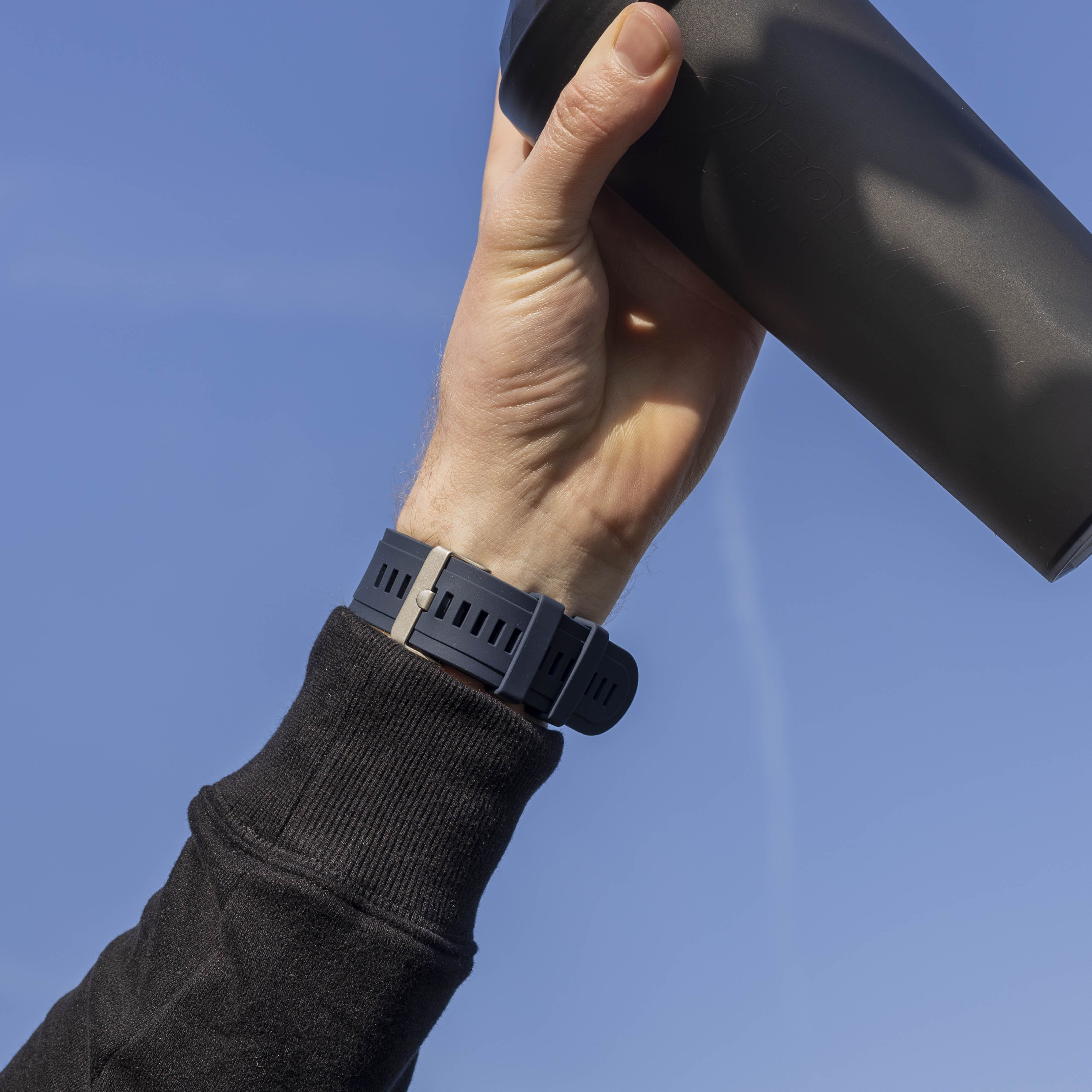 Bracelet silicone brillant Garmin Fenix 5x/6x (bleu foncé)