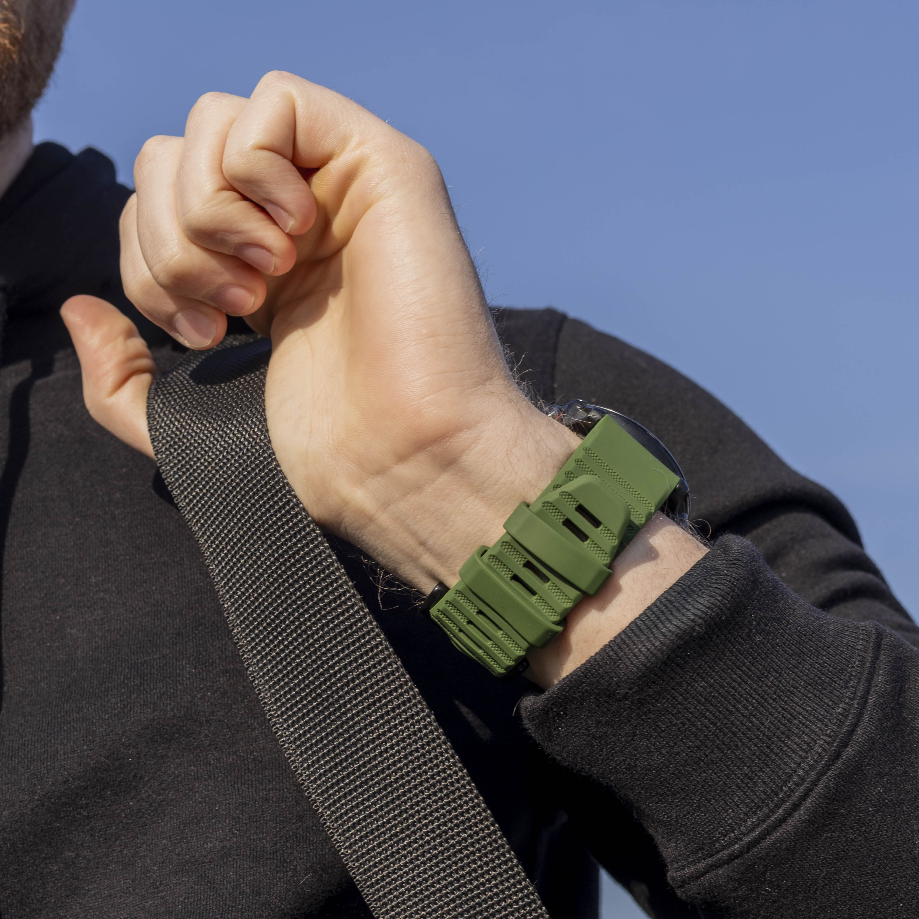 Bracelet silicone Garmin Fenix 7x (vert foncé)