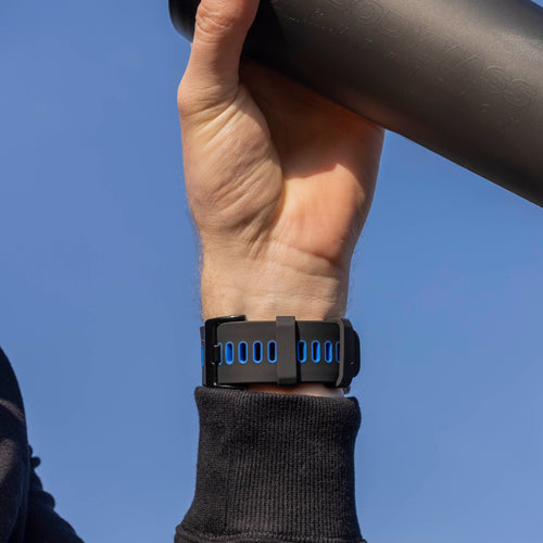 Bracelet à boucle sport Garmin Fenix ​​​​5x / 6x (noir/bleu)