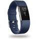 Bracelet silicone diamant Fitbit Charge 2 (bleu foncé)