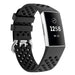 Bracelet silicone avec trous Fitbit Charge 3 (noir) 