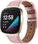 Fitbit Sense Leather Strap (Pink)