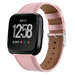 Bracelet cuir Fitbit Versa (rose)