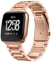 Bracelet acier Fitbit Versa (or rose)