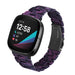 Bracelet en résine Fitbit Versa 3 (noir/violet)