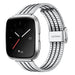 Bracelet acier inoxydable Fitbit Versa (argent/noir) 