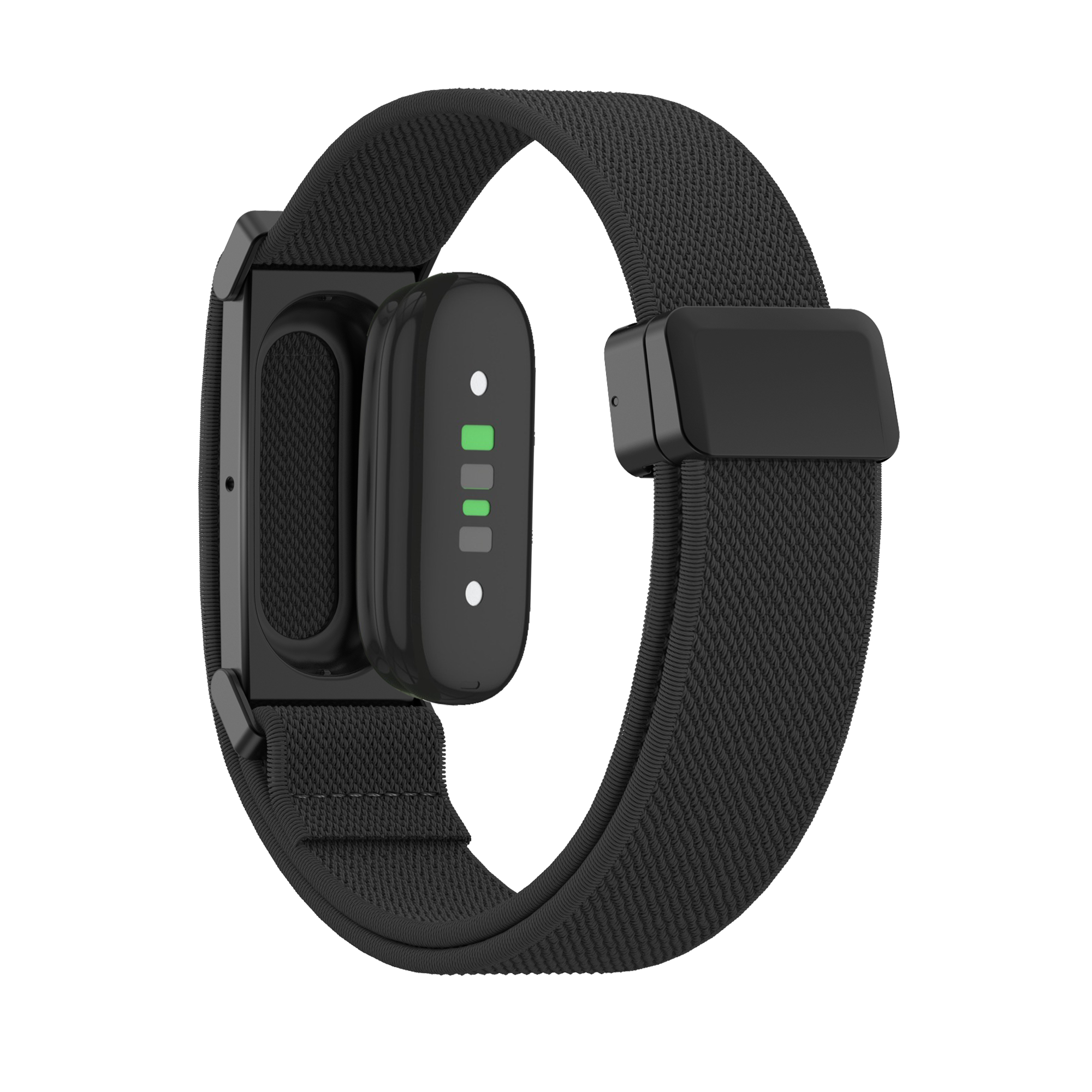Bandz Fitbit Air Biceps Nylon Bracelet with D-buckle (Black)
