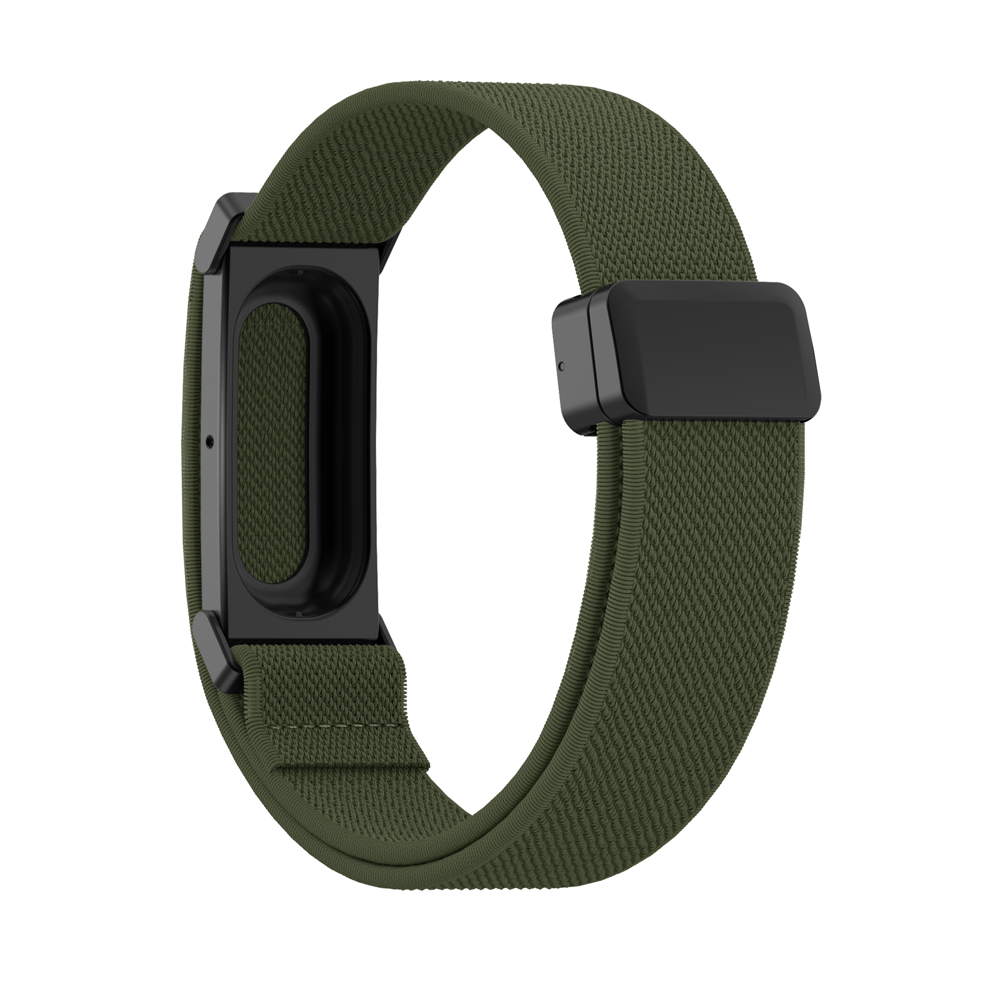 Bandz Fitbit Air Biceps Nylon Bracelet with D-buckle (Army Green)