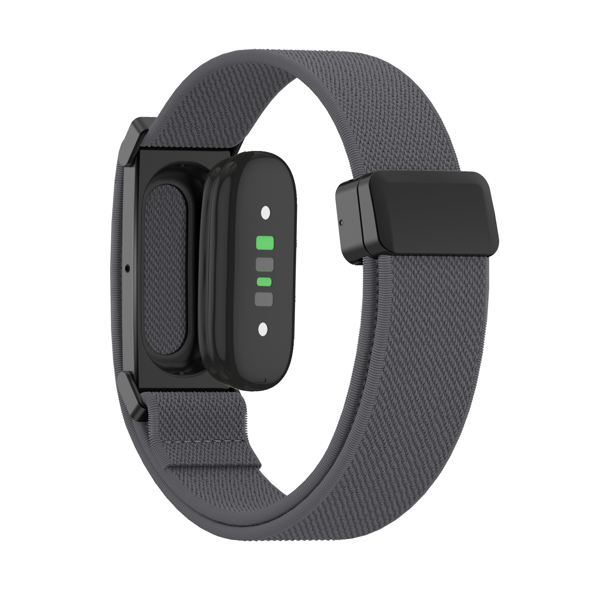 Bandz Fitbit Air Biceps Nylon Bracelet with D-buckle (Dark Grey)