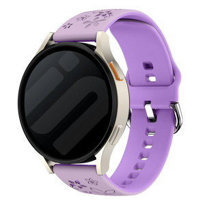 Bracelet silicone à fleurs Oppo Watch X2 Mini (lavande/violet)
