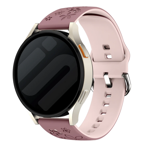Withings ScanWatch 2 - 38mm Flower Silicone Strap (Smoke Purple/Light Pink)