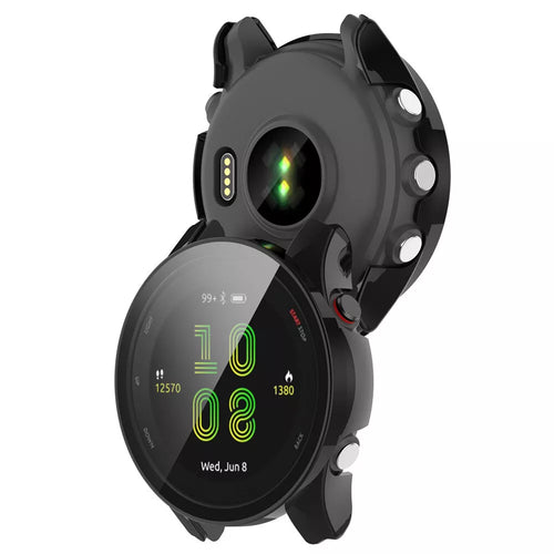 Coque rigide avec verre Garmin Forerunner 255 (noir)