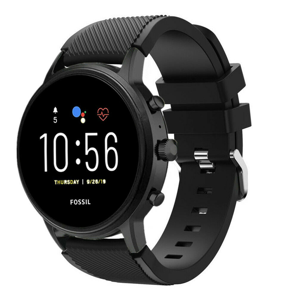 Fossil Gen 4 Explorist (HR) Silicone Strap (Black)