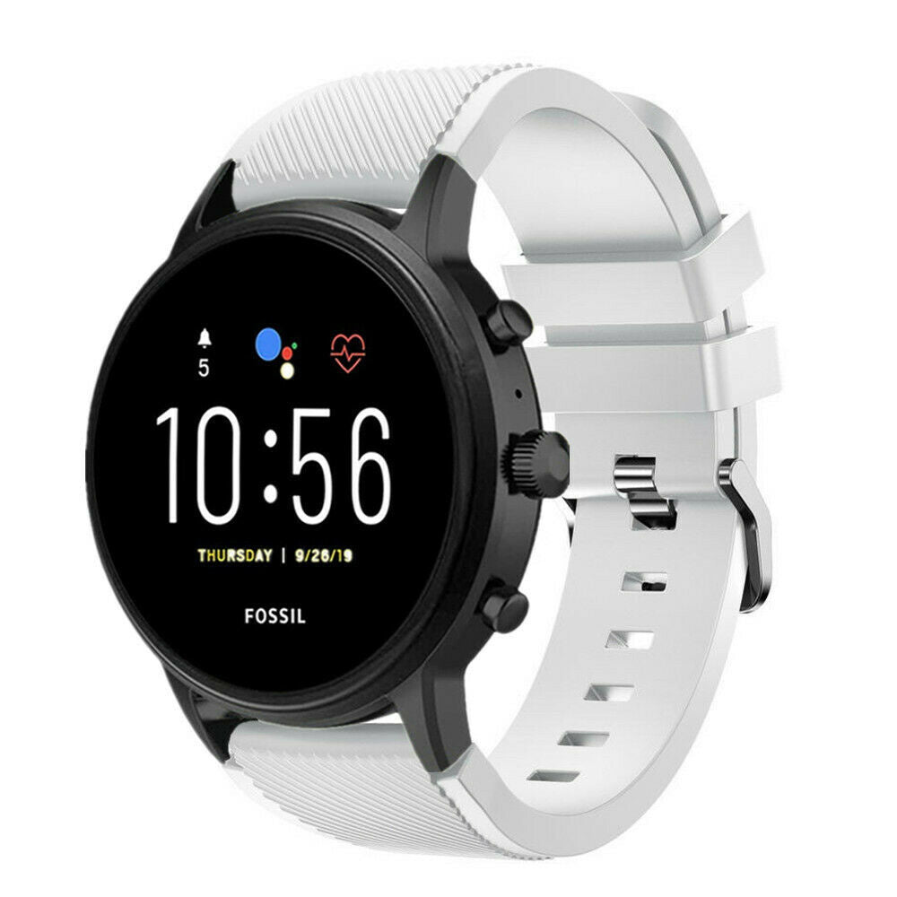 Bracelet silicone Fossil Gen 4 Explorist HR (blanc)
