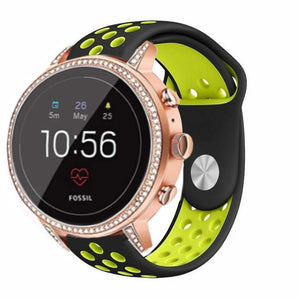 Bracelet sport Fossil Gen 4 Venture HR (noir/jaune)