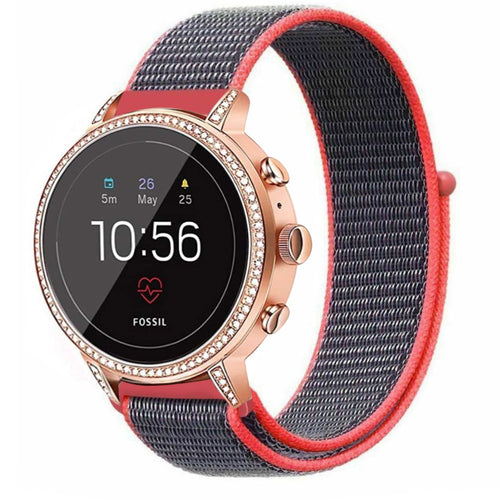 Fossil Gen 4 Venture (HR) Nylon Strap (Coral)