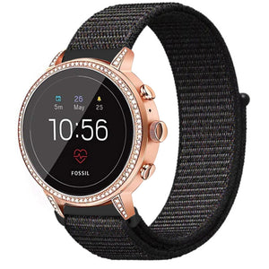 Bracelet nylon Fossil Gen 4 Venture HR (noir)