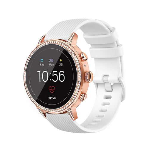Bracelet silicone Fossil Gen 4 Venture HR (blanc)