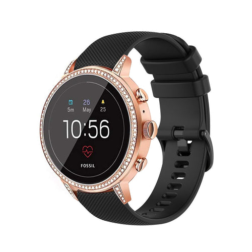 Bracelet silicone Fossil Gen 4 Venture HR (noir)