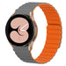 Bracelet silicone magnétique Galaxy Watch 4 40 mm (gris/orange)