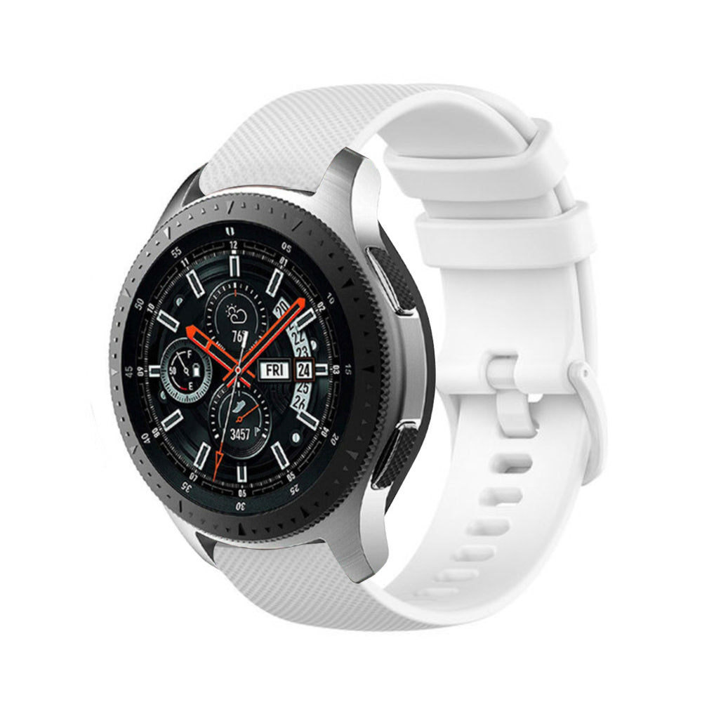 Samsung Galaxy Watch 46mm Premium Silicone Strap (White)