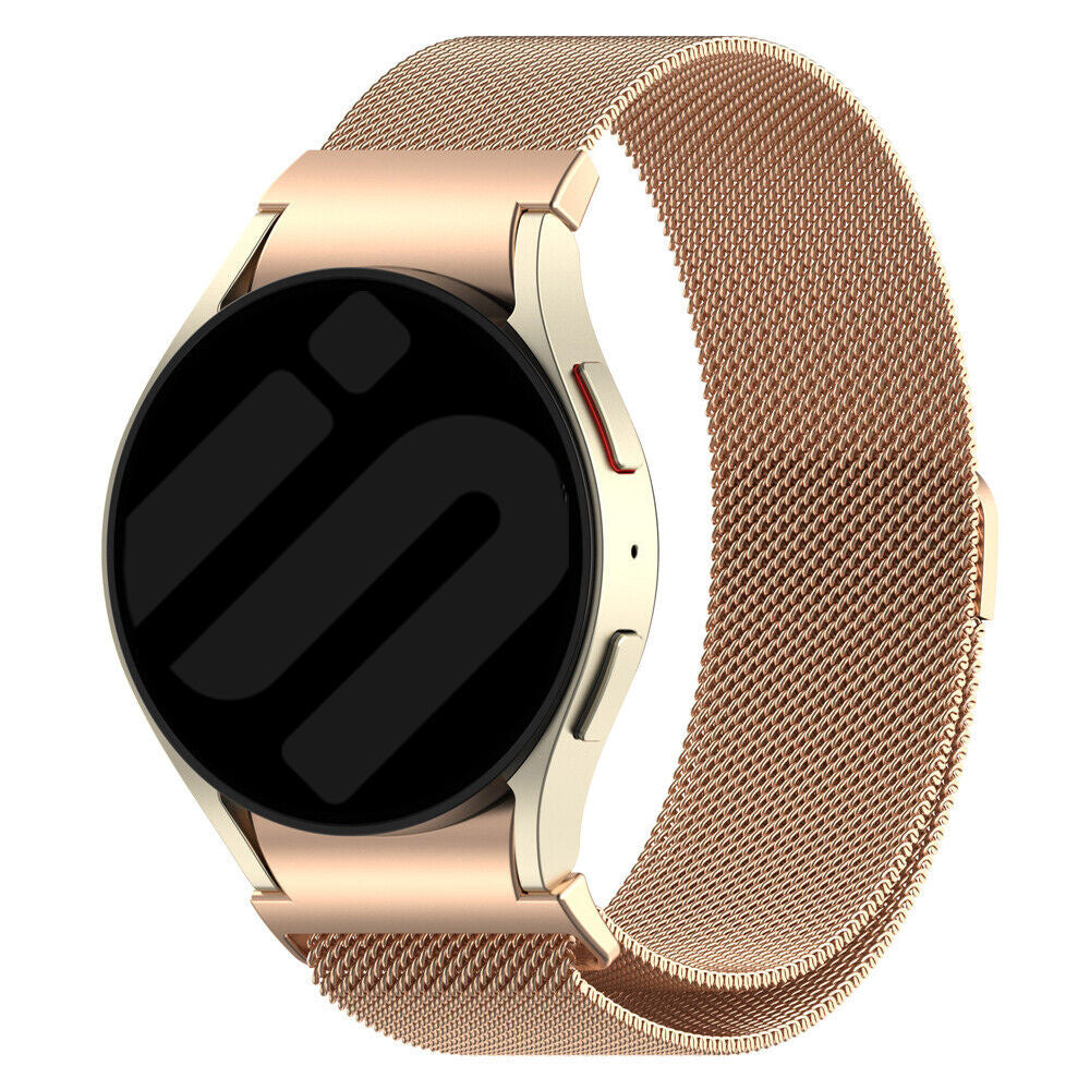 samsung galaxy gear watch rose gold Samsung Galaxy Watch 5 Pro 'One push' Milanese Strap (Rose Gold)