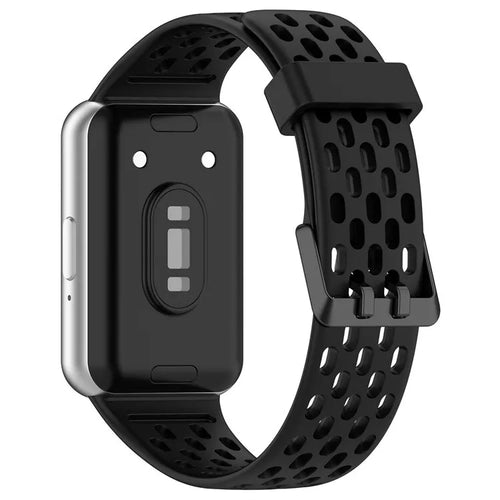 Bracelet silicone respirant Samsung Galaxy Fit 3 (noir)