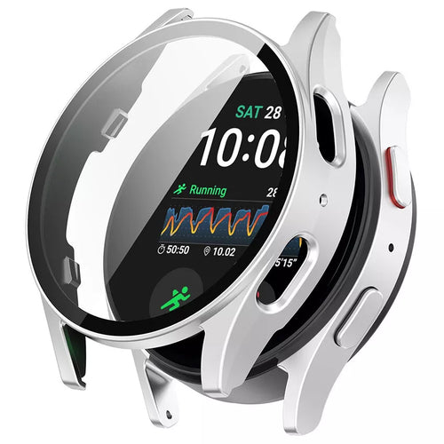 Coque rigide avec verre Samsung Galaxy Watch 7 44mm (argent)