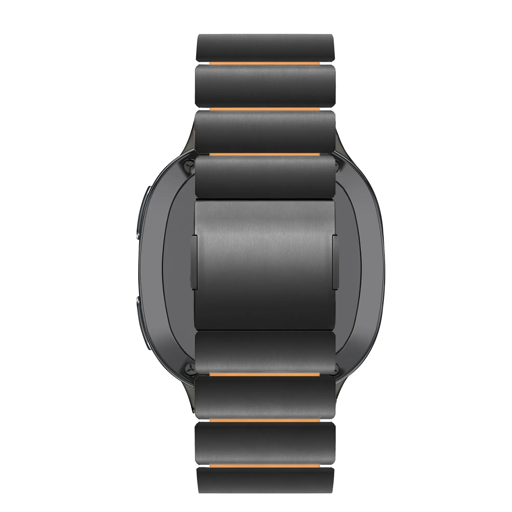 Bandz Samsung Galaxy Watch 8 - 44mm Titanium Strap 'Hybrid' (Black/Orange)