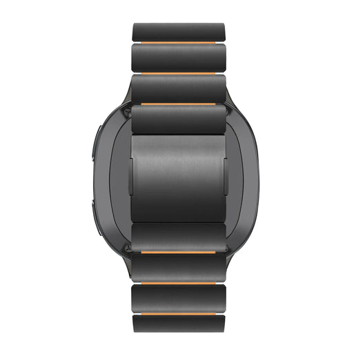 Bandz Samsung Galaxy Watch 8 Classic Titanium Strap 'Hybrid' (Black/Orange)