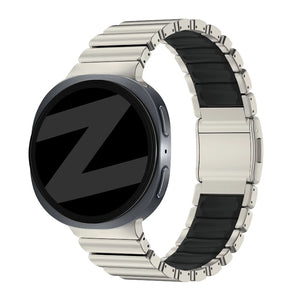 Bandz Bracelet titane 'Hybrid' Samsung Galaxy Watch 8 - 44mm (titane/noir)