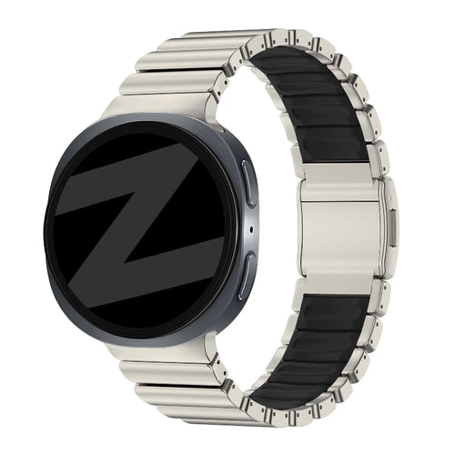 Bandz Bracelet titane 'Hybrid' Samsung Galaxy Watch 8 - 44mm (titane/noir)