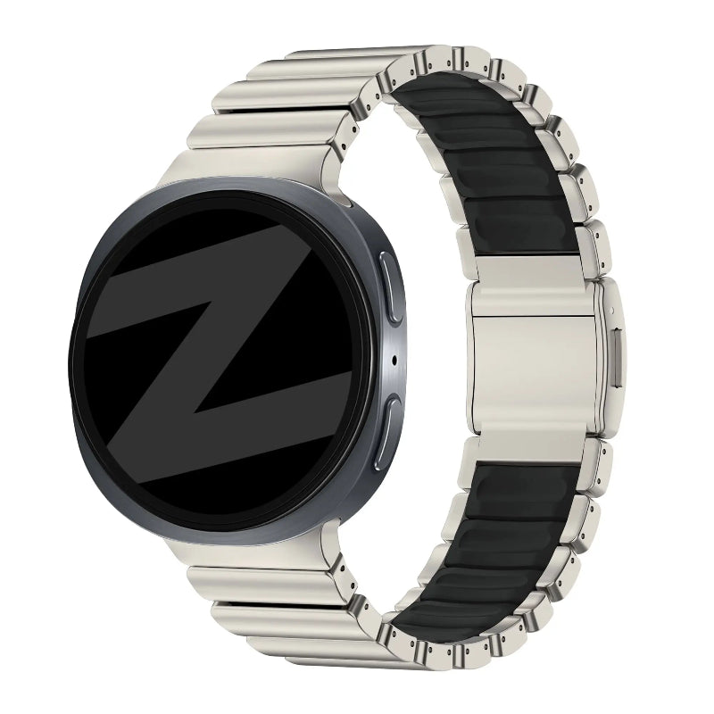 Bandz Bracelet titane 'Hybrid' Samsung Galaxy Watch 8 - 44mm (titane/noir)