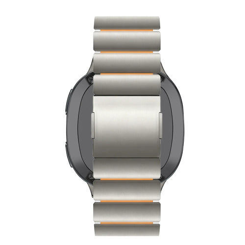 Bandz Samsung Galaxy Watch 8 Classic Titanium Strap 'Hybrid' (Titanium/Orange)