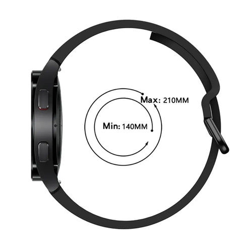 Bracelet silicone boucle Samsung Galaxy Watch 4 Classic - 42mm (noir)