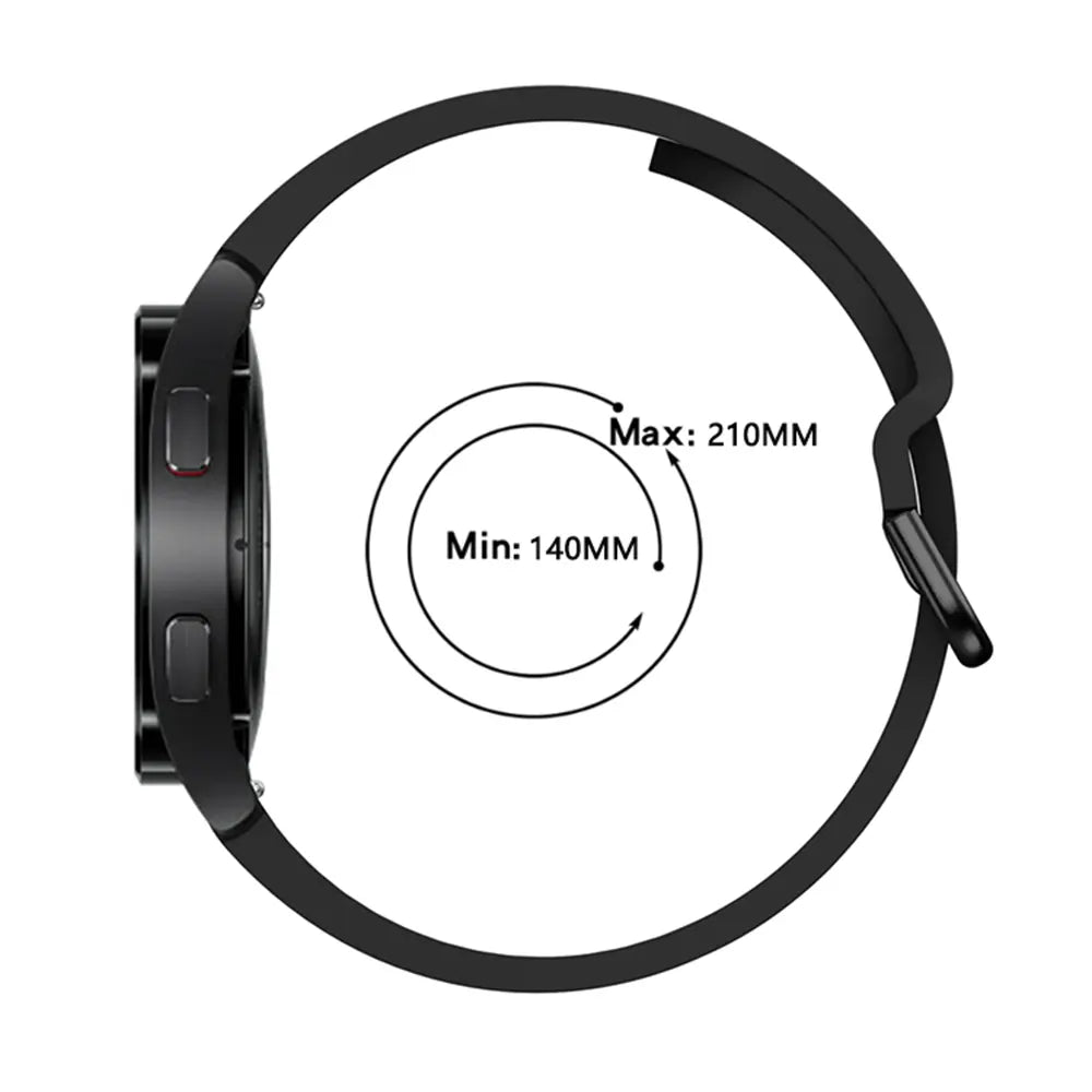 Bracelet silicone boucle Samsung Galaxy Watch 4 Classic - 42mm (noir)