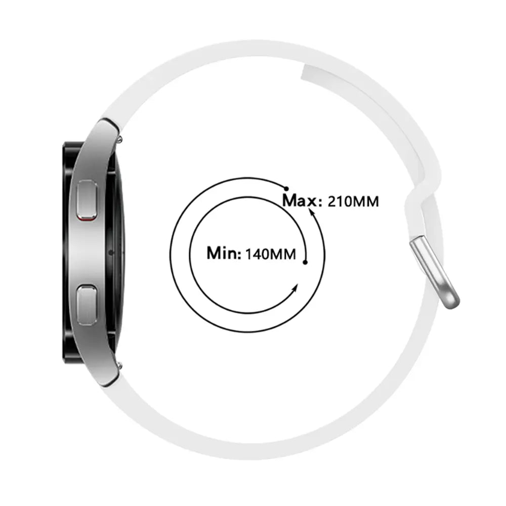 Bracelet silicone boucle Samsung Galaxy Watch 4 Classic - 46mm (blanc)