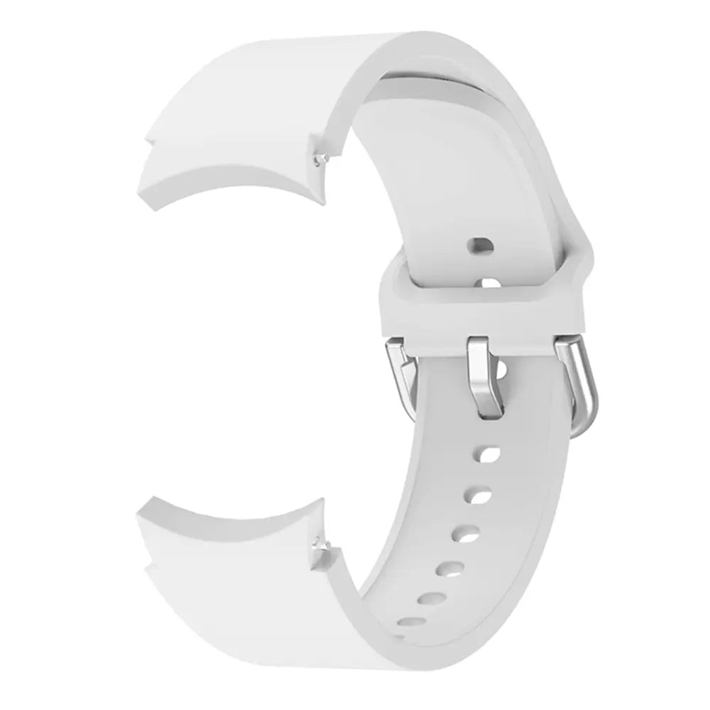 Bracelet silicone boucle Samsung Galaxy Watch 4 Classic - 46mm (blanc)