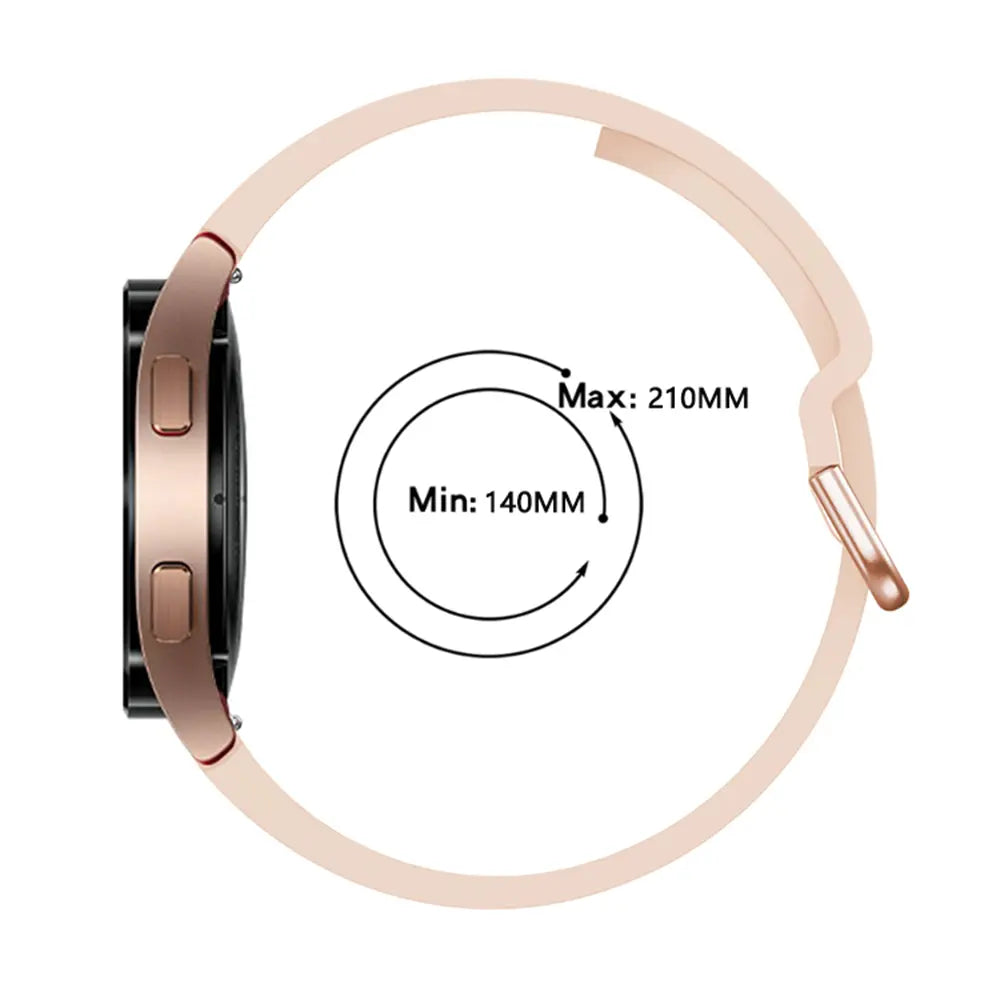 Bracelet silicone boucle Samsung Galaxy Watch FE (rose sable)