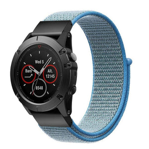 Bracelet nylon Garmin Quatix 8 - 51mm (bleu clair)