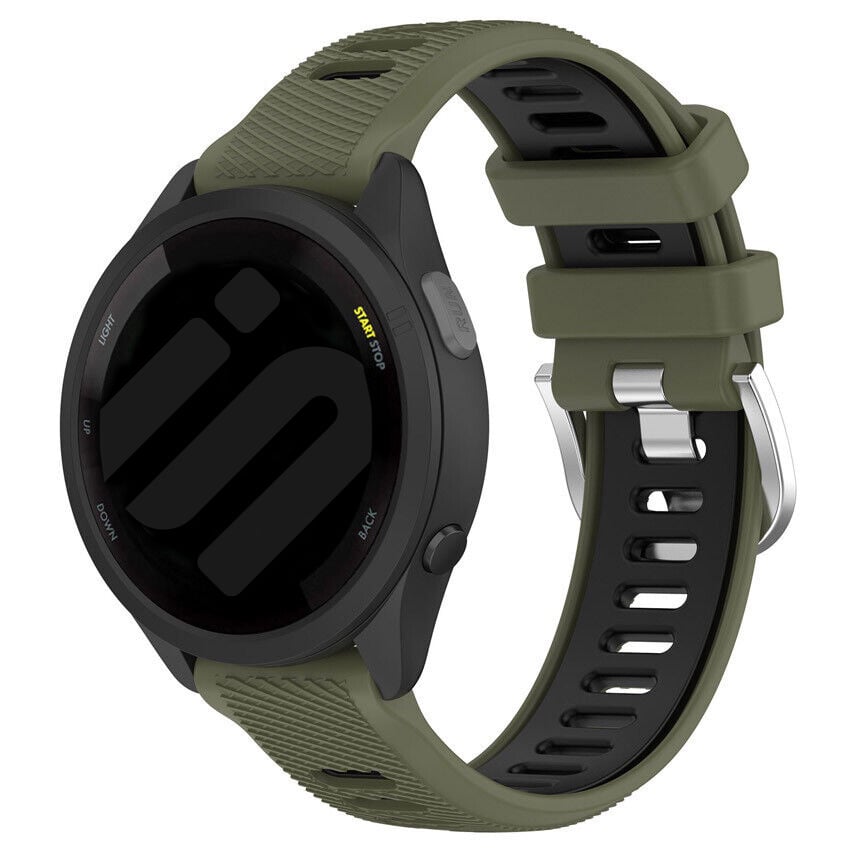Bracelet sport avec boucle Garmin Vivomove Sport (vert olive/noir)